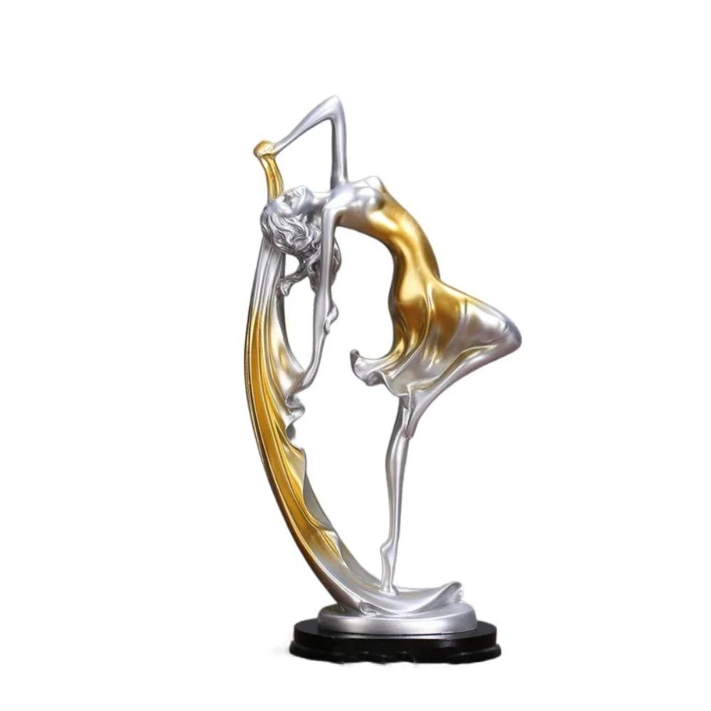 Kunst Tanz Mädchen Ornamente Modern Kreativ Mädchen Charakter Statue Modisch Handwerk Miniatur Figur Skulptur Wohnzimmer