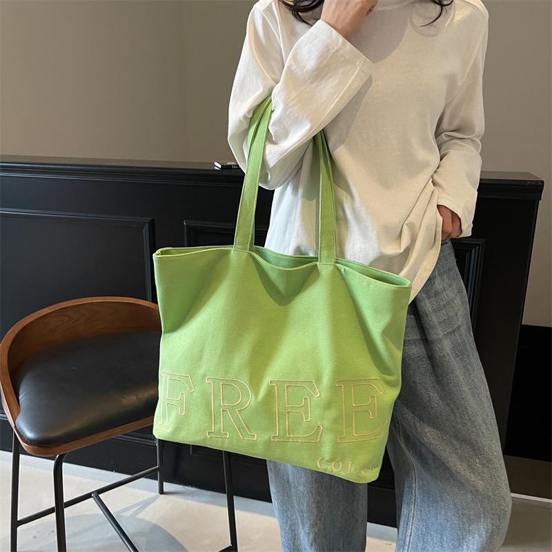 Letter Print Shoulder Bag Women's Large Capacity Tote Bag