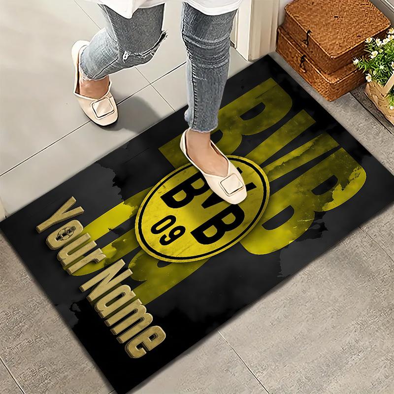 Bvb Custom Name Carpet Rug For Living Room Bedroom Home Sofa Decoration,Kids play Non-slip Floor Mat