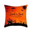 Halloween Throw Pillow Cover Linen Print Halloween Home Decor Cushion Cover Sofa Cushion Back Cushion