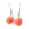Les Trésors De Lily [J8260] - Orangefarbene Designer-Ohrringe „Rosa Romantica“