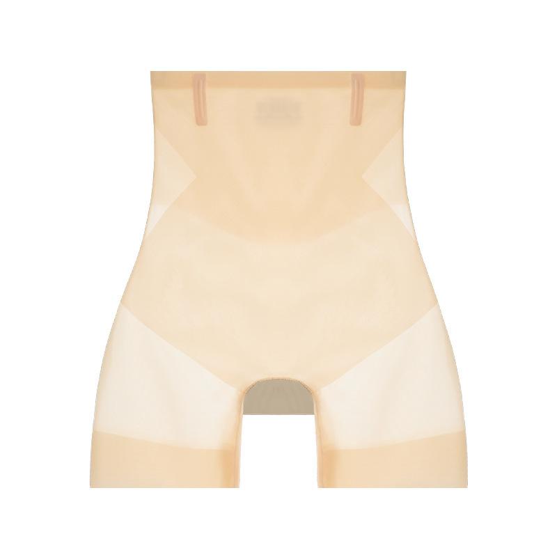 Ice Silk Ultra-thin Belly Pants, One Pair of Safety Pants, Wear Non-marking High-waisted Shaping Postpartum Women's Leggings, Summer