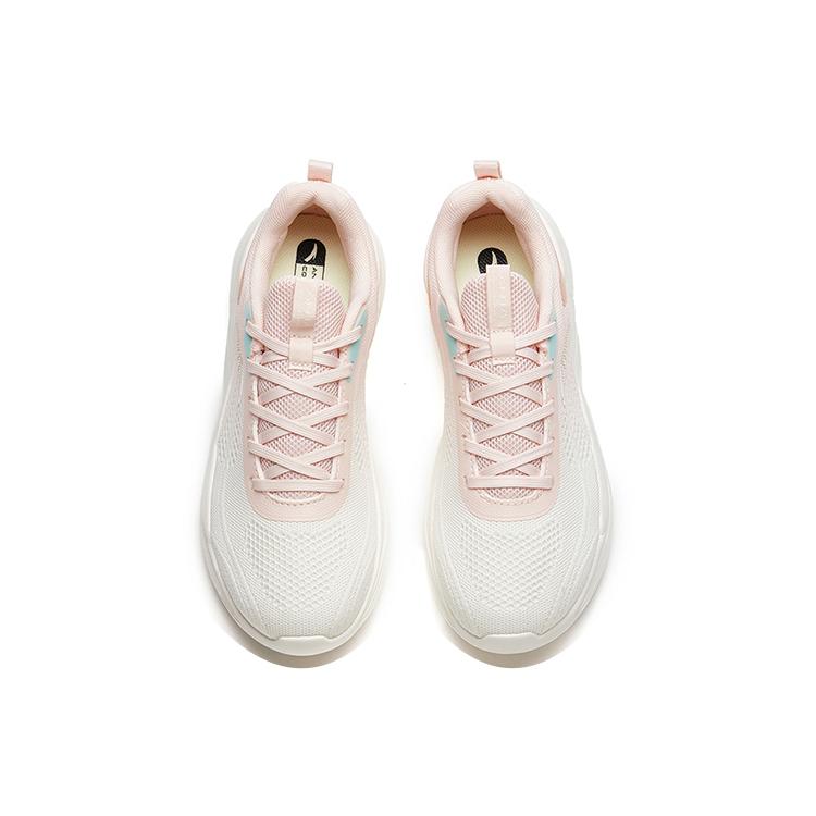 New Anta Cushioned Anti Slip And Wear Resistant Lightweight Low Top Training Shoes Women's White Pink 122217719-1