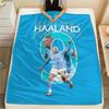 Erling Haaland Printed Flannel Blanket, Soft Throw for Bedroom Sofa, Washable,soccer Fan Merchandise, Great Gift.