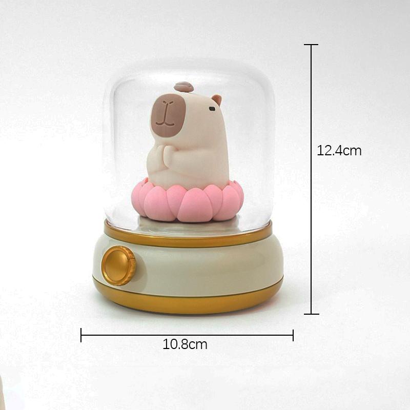 

Милый мультяшный капибара, силиконовый ночник, USB перезаряжаемый светильник с таймером затемнения, ночник для сна для декора детской комнаты жёлтый