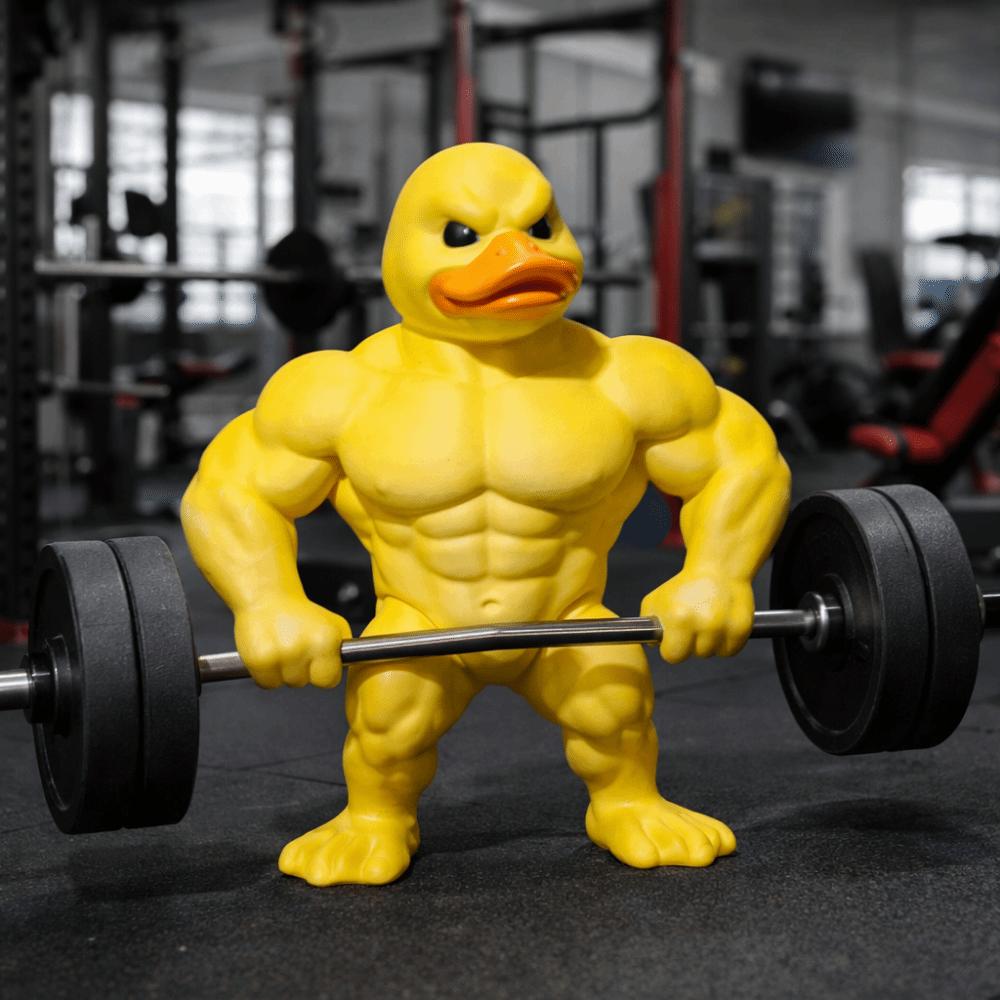 Defined Legs Muscle Duck Statue 3D Printed Muscular Duck Statue  Table Ornaments