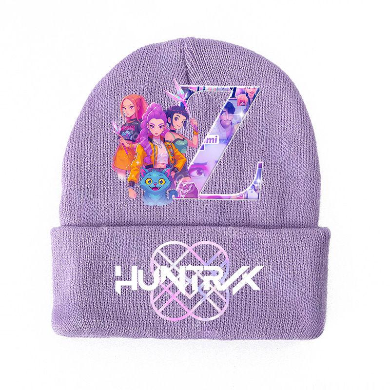 KPop Dem0n Hnuters Strickmützen Winter Warme Winddichte Mütze Anime Beanie Kinder Kinder Mützen