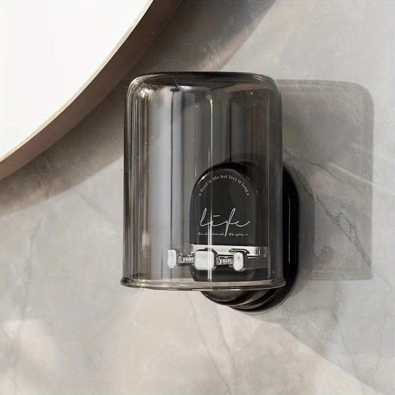 1ks Stojan na zubní kartáčky Elektrický zubní kartáček Kelímek na ústní vodu Bez vrtání Nástěnný Domácí Úložný stojan na kelímky na zubní kartáčky