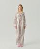SLEEPYGOM Pink Brown Stripe Robe