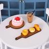 10pcs/lot Mini Wooden Cutting Board, Dollhouse Cutting Board Handle Wood Paddle for Scene Setting of Dollhouse Kitchen