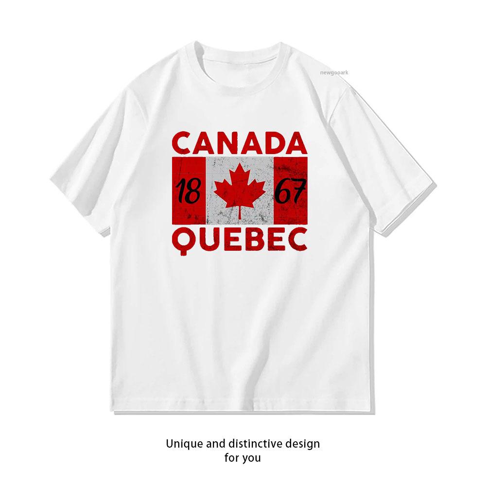 Canada country flag canada 1867 quebec Tshirt Woman Man Summer Cotton Graphic T Shirts Adult Streetwear Camisetas Tops Tee S
