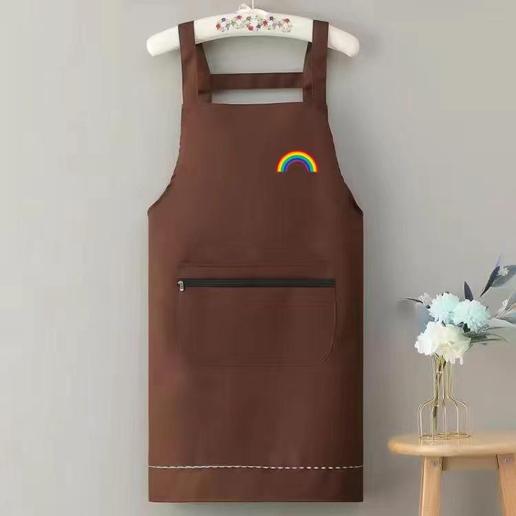 Fashionable Waterproof Kitchen Apron for Men & Women - Cute Oil-Proof Bib with Logo