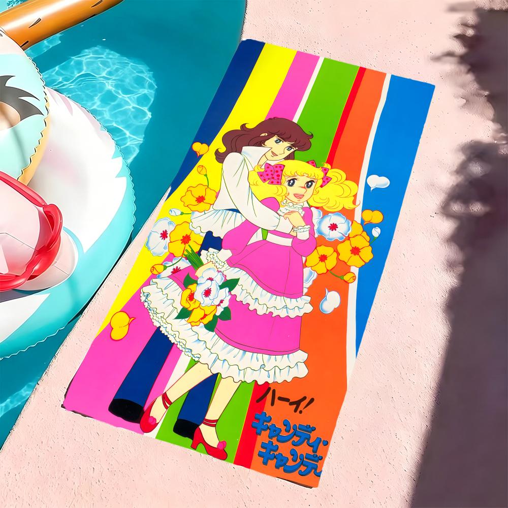 C-Candy Candy-S Towel Microfiber Beach Towel, Quick-Dry, Sand-Free, Ultra-Fine Fiber, Super Soft.