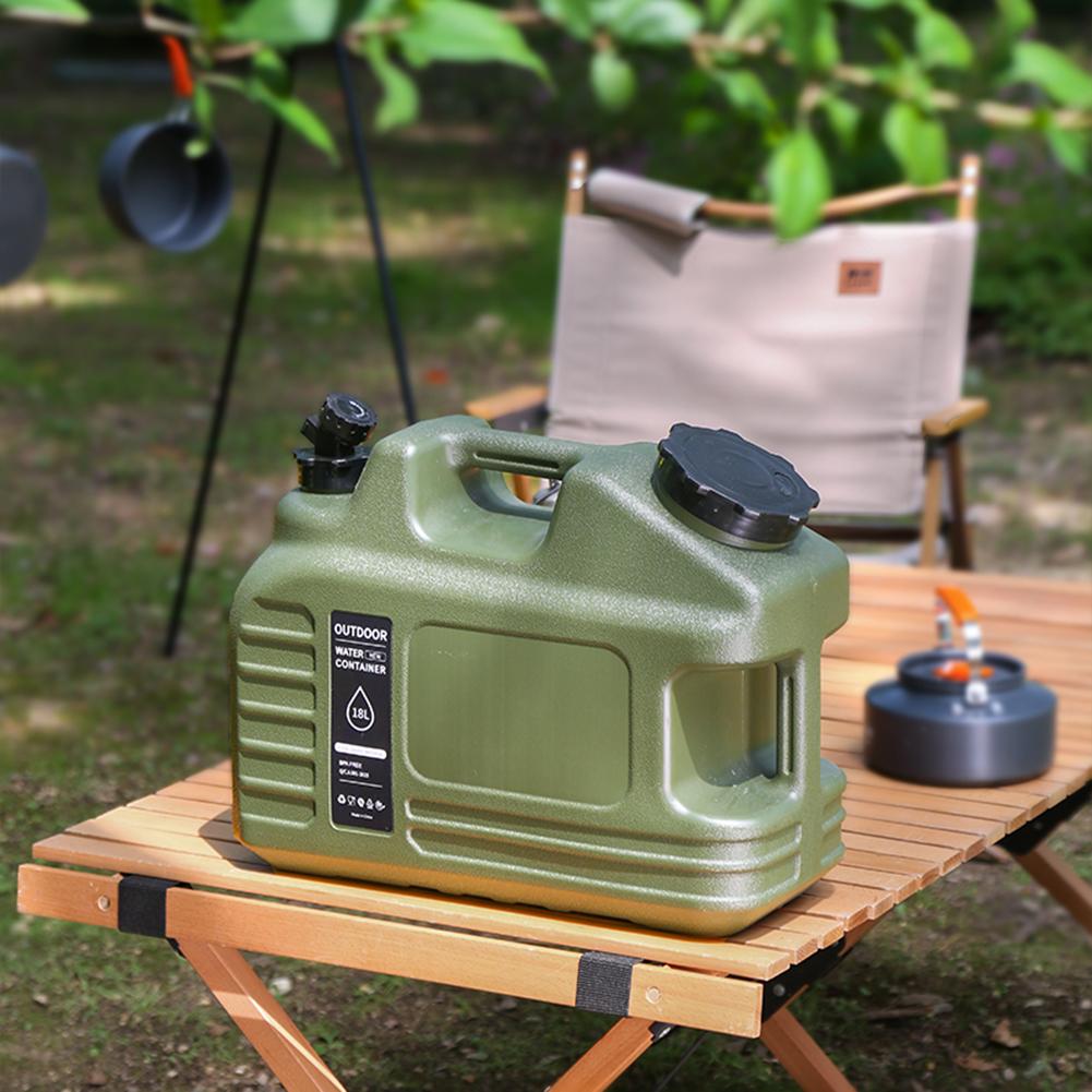 Jarra de Agua para Camping de 18L Tanque de Agua Portátil de Gran Capacidad Cubo de Almacenamiento de Agua de Emergencia sin Fugas para Viajes al Aire Libre Conducir