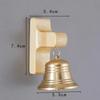 Wall Mount Magnetic Doorbell Wooden Base Wind Chime Clear Sound Brass Bell  Entry Reminder