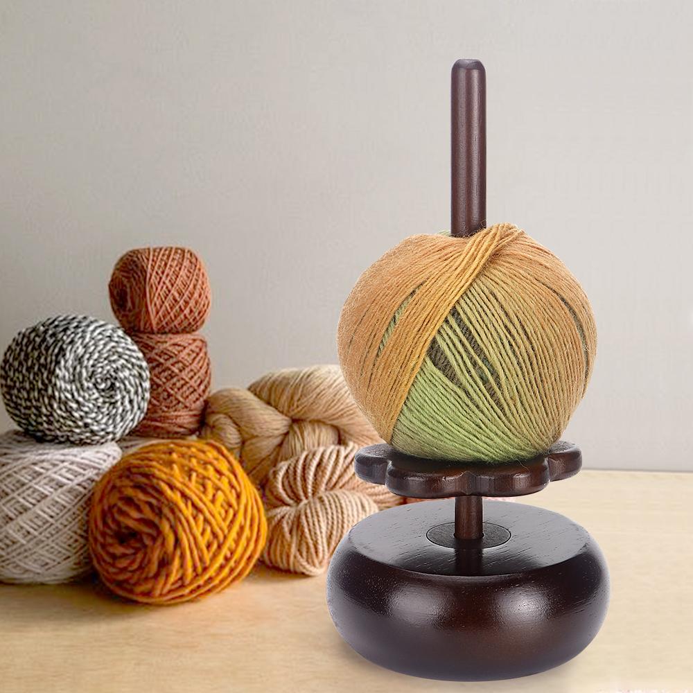 1pcs Wooden Yarn Winder Stand, Hand Weaving Winding Shaft Stand, Rotatable Yarn Spinding Tool, DIY Knitting Crochet Yarn Rack