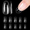 Soft Gel Oval Round Almond False Nail Tips, Medium Full Cover Clear Press On Nails for Acrylic Nail Extension Dip Powder Professional Salon Personal