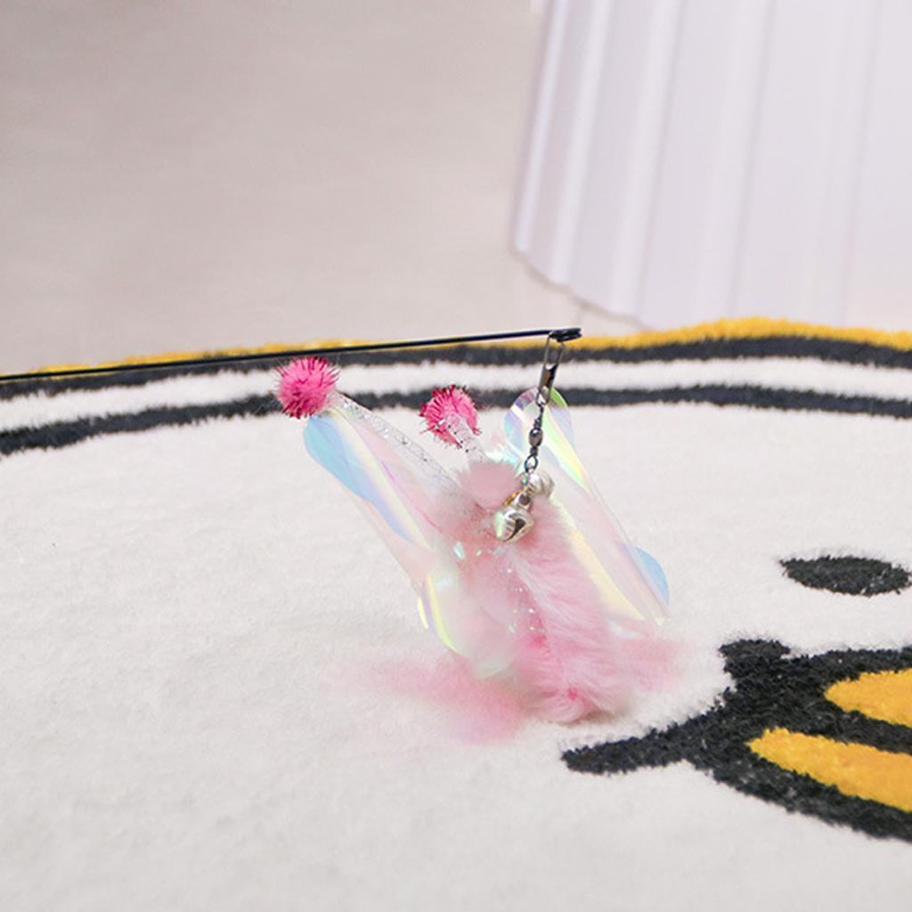 Cat Teasing Stick Telescopic Boredom Relief Interactive Attractive Kitten Teaser Wand for Indoor
