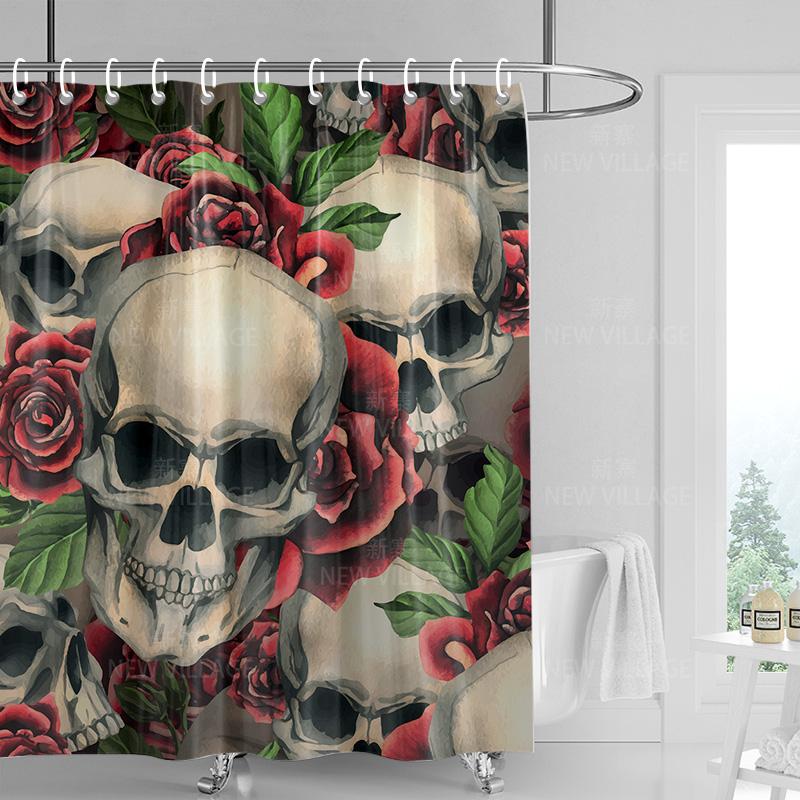 Home shower curtains bathroom Decora waterproof fabric non-slip bathmat water absorption curtain Modern nordic geometric boho