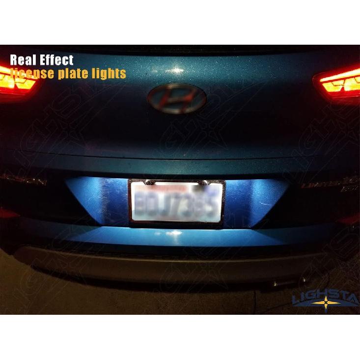 8PCS Super Bright White LED Interior Light Kit Package for Hyundai Elantra 2017 2018 + License Plate Lights and Tall Tool