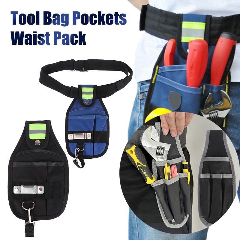 Electrician's Multi-Use Tool Waist Bag Portable Maintenance Pocket Screwdriver Holder Pouch for Storage