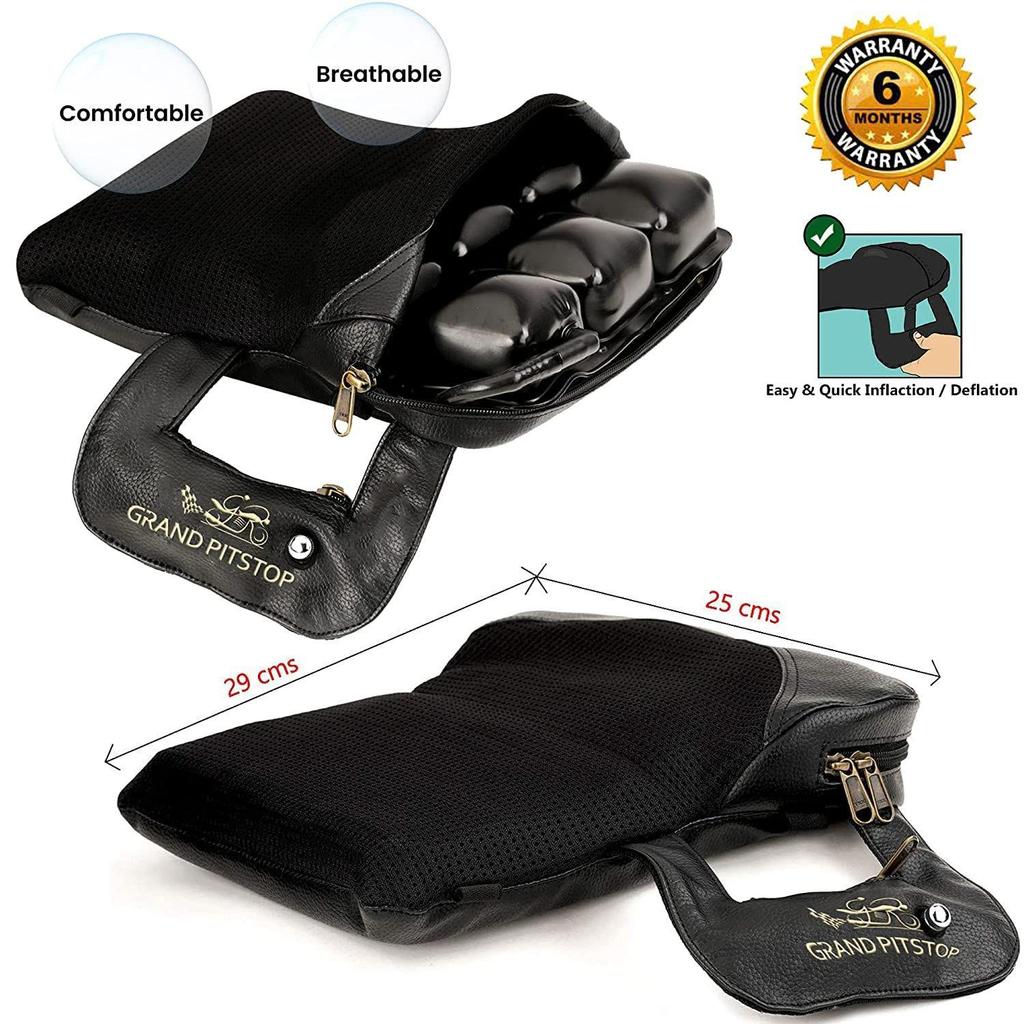 Inflatable Air Seat Cushion with Pump | Breathable Mesh Cover & Non-Skid Bottom | Ideal for Medical, Office, Home, Motorcycle