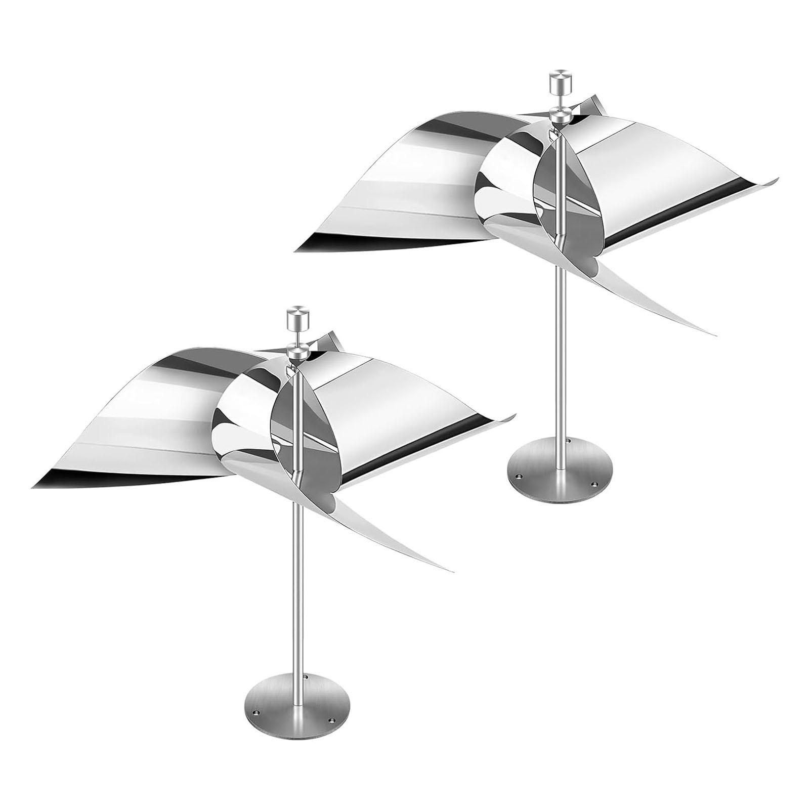 

2 ШТ. Светоотражающее устройство для отпугивания на ветру, из нержавеющей стали, многофункциональное, светоотражающее, вращающееся, для улицы