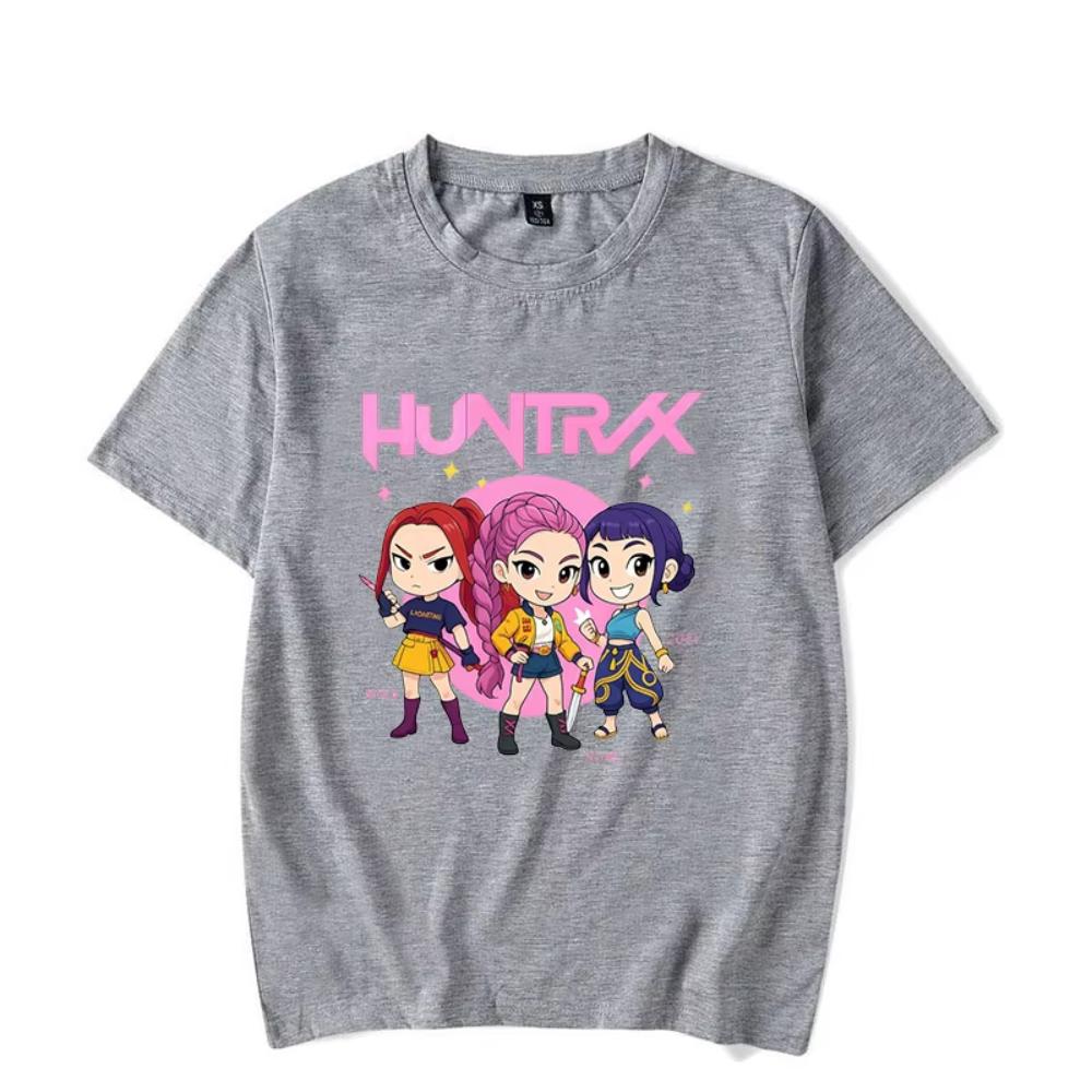 Hot Sale Hot Kpop Demon Hunters Mira Rumi Zoey Printed Men Women T Shirt Unisex Casual Top Summer Short Sleeve Harajuku T Shirts