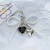 Lovely Heart Keychain Bows Keyring Korean Styles Bag Charm Bag Pendant Ornaments Car Keychain Handbag Charm Decorations