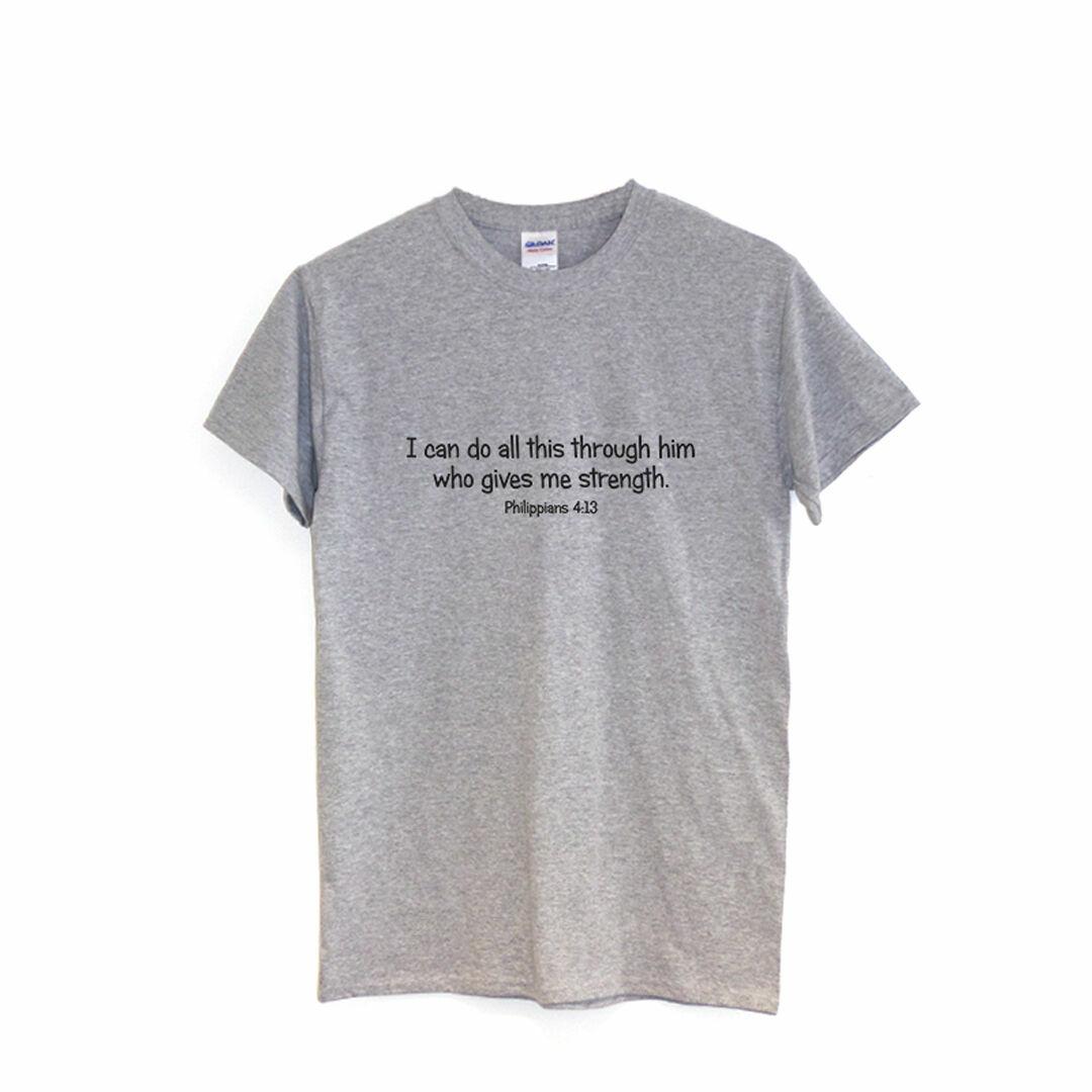 Philippians 4 13 T-shirt Bible Quote Christian Clothing Gift S разноцветный