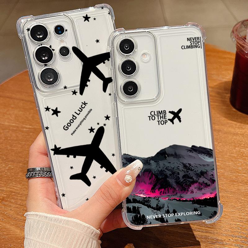 Travel Map Pattern Phone Case For Samsung Galaxy A57 A37 A17 A56 A16 A55 A36 A26 A15 A35 A54 A53 5G Clear Shockproof Soft Cover
