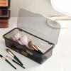 Chopstick Box with Cover Dust-Proof & Drainable Plastic Utensil Organizer Tension-Mounted Kitchen Storage for Countertop