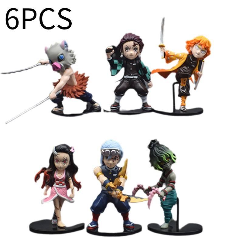 Demon 6pcs Slayer Kamado Nezuko Figurine Anime Model Sculpture Toys Gifts Xmas