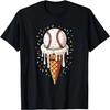 Baseball Drip Boys Ice Cream Cone Drip Baseball T-Shirt