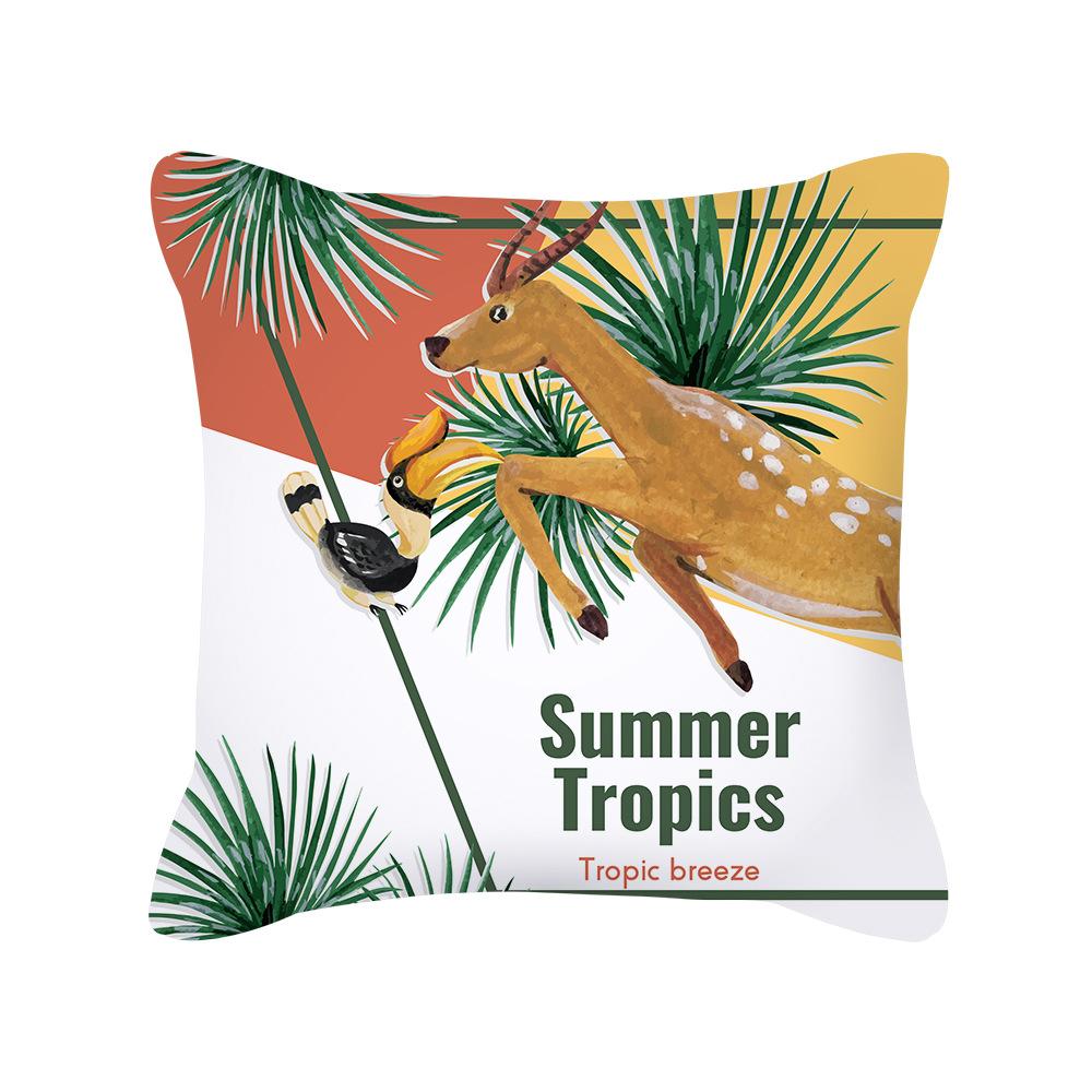New Home Green Plant Tropical Pillow Cover Without Core Cushion Cover Waist Pillow Cover Cushion Cover Furniture Supplies