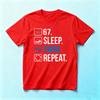 Eat Sleep Swim Repeat Checklist SummerunisexCotton T-Shirt Simple Icon Text Swimmer Minimal Sports Graphic Short Sleeve Wear