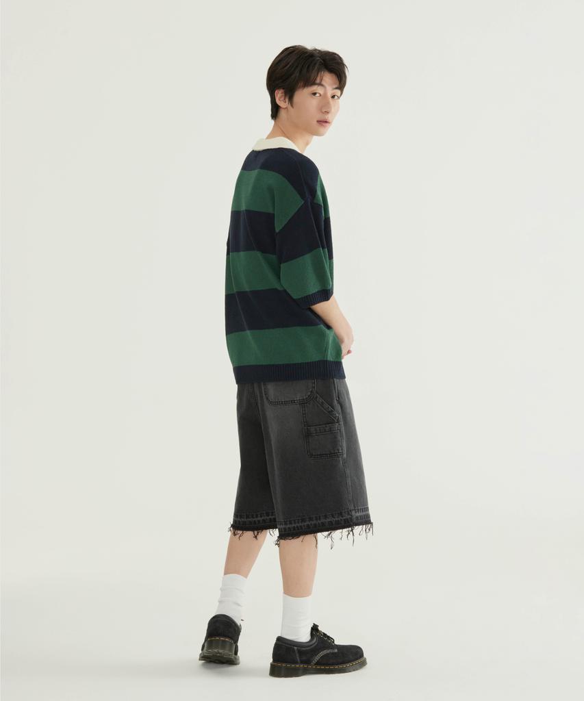 COVERNAT Rugby Half Knit Blue