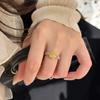 Yellow Diamond Sugar Cube Ring, Female High-End Light Luxury Zircon Plant System, Opening Adjustable Diamond Ring