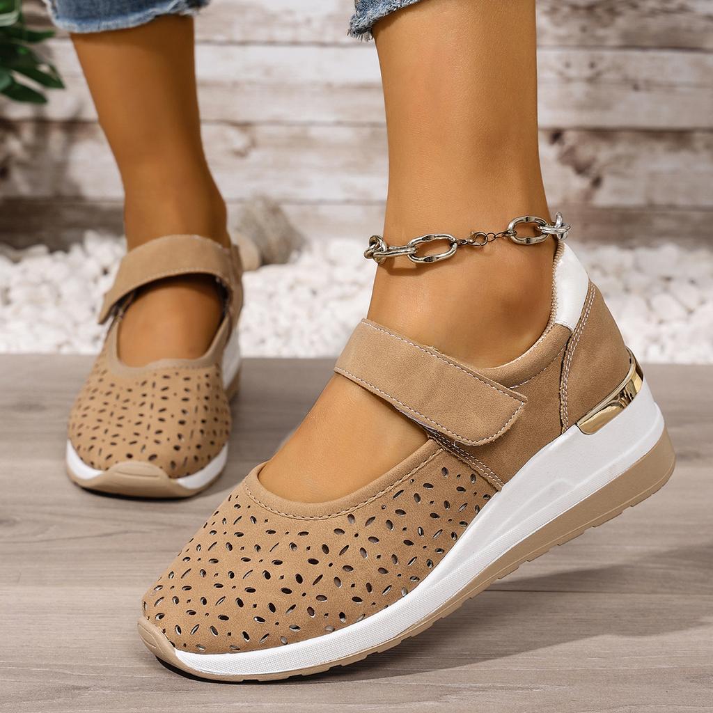 Large Hole Single Shoe New Lightweight Hollow Out Sports Breathable Velcro Slope Matching Shoe