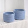 Small Cotton Rope Under Bed Storage Basket - Handwoven Home Organizer Bin for Snacks & Sundries
