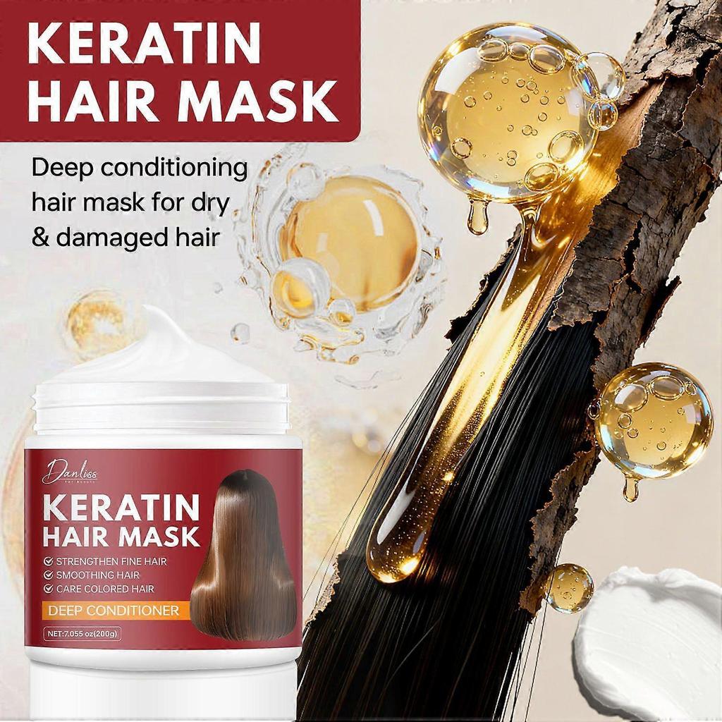 Keratin Hair Mask,Keratin Hair Treatment 200g Hair Mask for Dry Damaged Hair,Deep Conditioning Hair Treatment Mask Repair Treatment Damage Hair Root