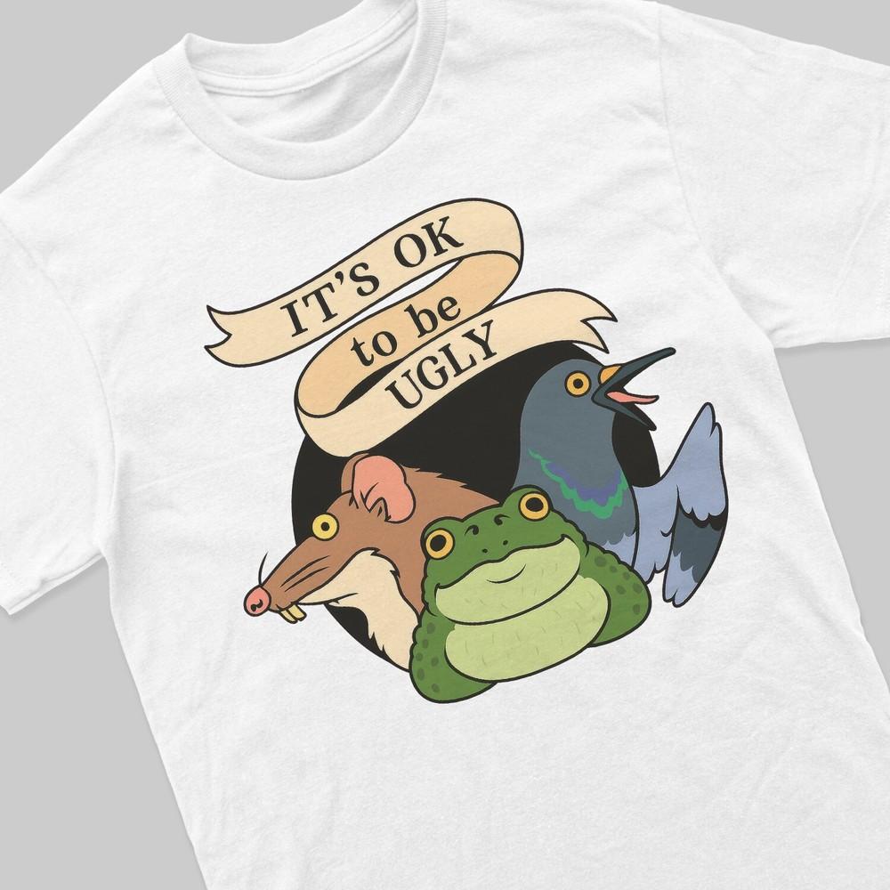 

Its ok to be ugly lustiges Shirt niedlich süß Geschenk für Freundin Frau T-Shirt 4XL