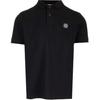 Logo Print Solid Color Short Sleeve Polo Shirt Men Tops Black 80152SC17-A0029