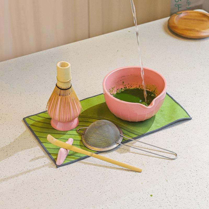 7-piece set Modern simple solid color pointed mouth matcha set Baibenli tea ceremony Song Dynasty tea ordering matcha bowl tools