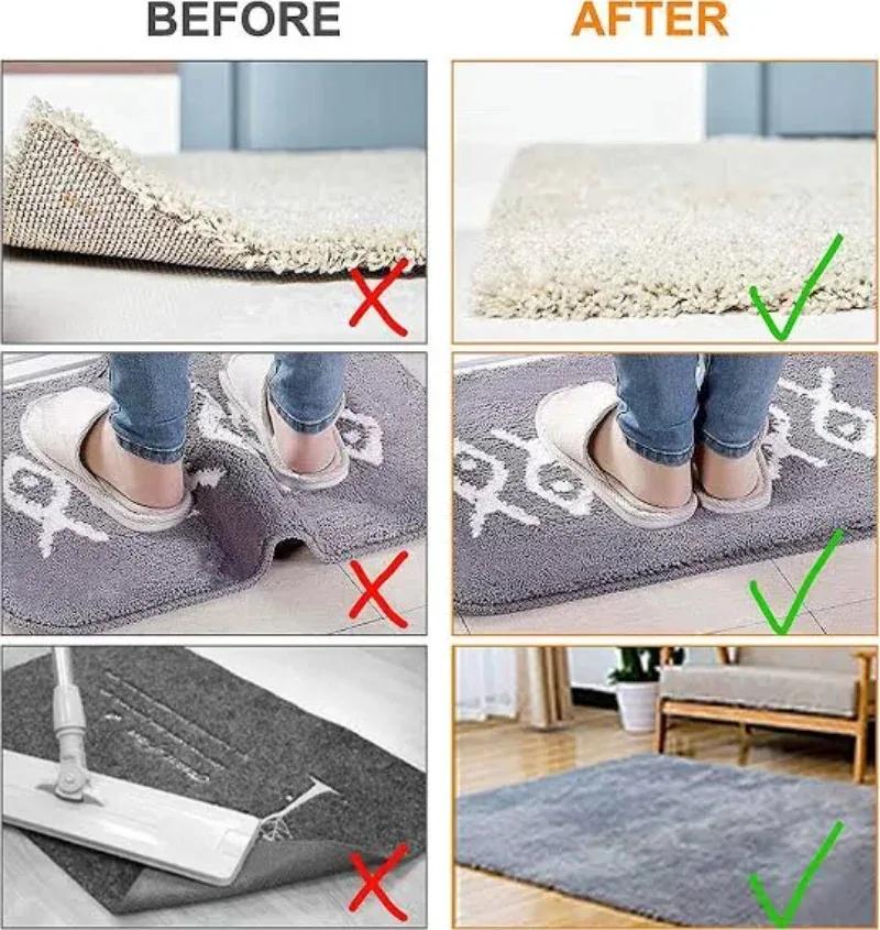 Carpet Non-slip Reusable Stickers Washable Anti Curling Carpet Patches Fixed Pad Floor Rug Mat Grip Stoppers Tapes