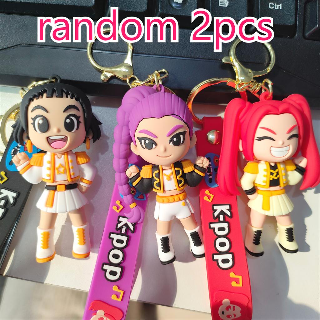 New Style KPOP Demon Hunters Adorable Cartoon Keychains Bag Pendants Holiday Fan Gifts and Presents Durable Long Lasting