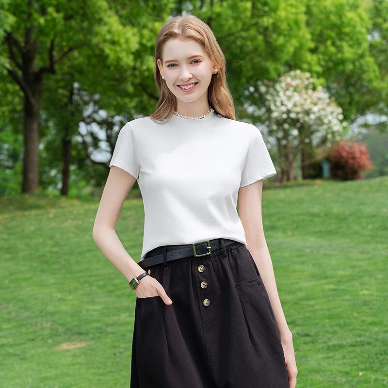 LAGOGO Women s Slim-Fit High-Elastic T-Shirt S