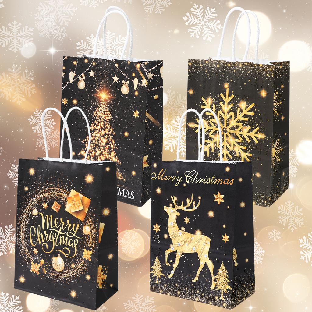 Christmas Santa Claus Paper Bag Navidad Natal Noel Tree Gift Bag Merry Christmas Decorations For Home 2025 Happy New Year 2025