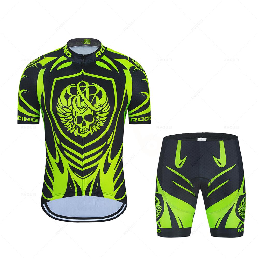 2026 Radtrikot 19D Set MTB Fahrradbekleidung Schnelltrocknend Fahrradkleidung Ropa Ciclismo Herren Kurz Trikot Trägerhose Anzug