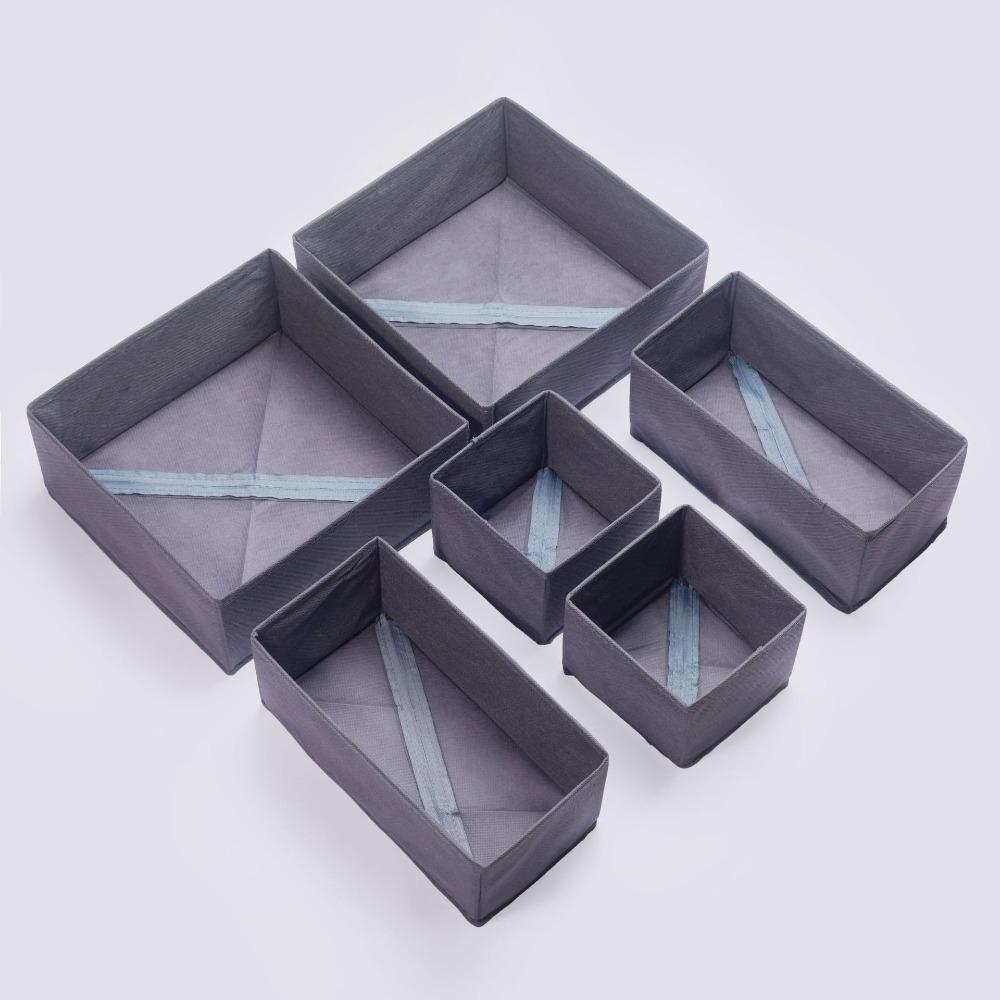 Non-Woven Underwear Storage Box Without Lid Foldable Bra Storage Boxes Space Saving Breathable Underwear Organizer